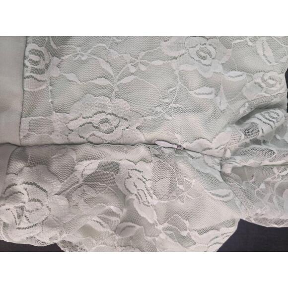 NWT Mint Floral Lace Dress Short Sleeve Asymmetrical Hem Large - Picture 5 of 7